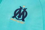 Mens Olympique Marseille Jacket + Pants Training Suit Green 2023/24