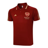 Mens Arsenal Polo Shirt Wine 2023/24