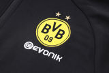 Mens Borussia Dortmund Jacket + Pants Training Suit Black Print 2023/24
