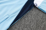 Mens Manchester City Jacket + Pants Training Suit Blue 2023/24