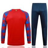 Mens Barcelona Jacket + Pants Training Suit Red 2023/24