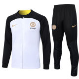 Mens Chelsea Jacket + Pants Training Suit White - Black 2023/24