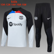 Kids Barcelona Training Suit Grey - Black 2023/24