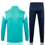 Mens Olympique Marseille Jacket + Pants Training Suit Green II 2023/24