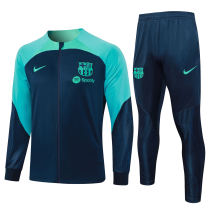 Mens Barcelona Jacket + Pants Training Suit Royal - Green 2023/24