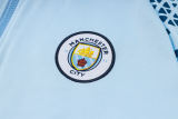 Mens Manchester City Hoodie Sweatshirt Blue 2023/24