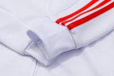 Mens Manchester United Jacket + Pants Training Suit White 2023/24