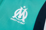 Mens Olympique Marseille Jacket + Pants Training Suit Green II 2023/24