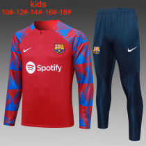 Kids Barcelona Training Suit Red 2023/24
