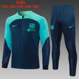 Kids Barcelona Jacket + Pants Training Suit Royal - Green 2023/24