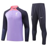 Mens Liverpool Training Suit Violet - Black 2023/24