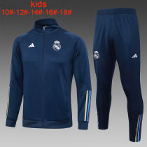 Kids Real Madrid Jacket + Pants Training Suit Royal 2023/24