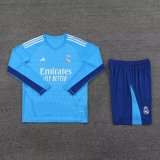 Mens Real Madrid Goalkeeper Blue Suit Long Sleeve 2023/24