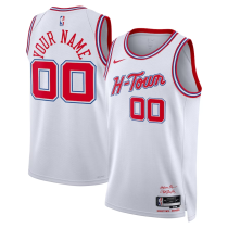 Mens Houston Rockets Nike White 2023/24 Custom Swingman Jersey - City Edition