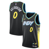 Mens Indiana Pacers Nike Black 2023/24 Swingman Jersey - City Edition