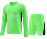 Mens Real Madrid Goalkeeper Green Suit Long Sleeve 2023/24