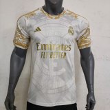 Mens Real Madrid Special Edition White - Gold Dragon Jersey 2023/24