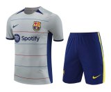 Mens Barcelona Short Training Suit Grey 2023/24
