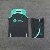 Mens Barcelona Singlet Suit Black - Green 2023/24