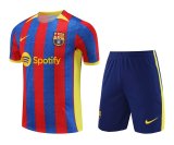 Mens Barcelona Short Training Suit Blue - Red 2023/24
