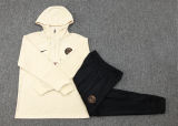 Kids PSG Hoodie Sweatshirt + Pants Suit Cream 2023/24