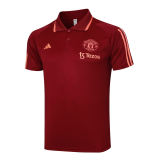 Mens Manchester United Polo Shirt Burgundy 2023/24