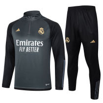 Mens Real Madrid Training Suit Grey 2023/24