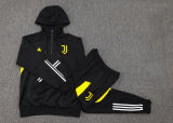 Kids Juventus Hoodie Sweatshirt + Pants Suit Black 2023/24