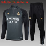 Kids Real Madrid Training Suit Dark Grey 2023/24