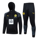 Mens Borussia Dortmund Hoodie Sweatshirt Black 2023/24