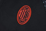 Mens AC Milan Hoodie Sweatshirt Black 2023/24