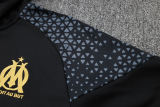 Mens Olympique Marseille Hoodie Sweatshirt Black 2023/24