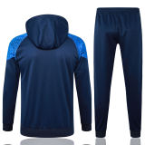 Mens Olympique Marseille Hoodie Sweatshirt Navy 2023/24