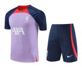 Mens Liverpool Short Training Suit Light Purple 2023/24