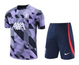 Mens Liverpool Short Training Suit Violet 2023/24