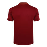 Mens Manchester United Polo Shirt Burgundy 2023/24