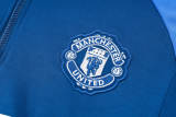Mens Manchester United Hoodie Sweatshirt Blue 2023/24