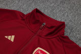Mens Arsenal Jacket + Pants Training Suit Burgundy 2023/24