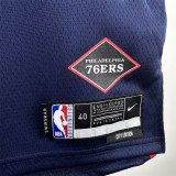 Mens Philadelphia 76ers  Nike Blue 2024 Swingman Jersey - City Edition