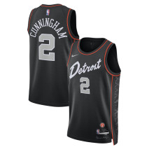 Mens Detroit Pistons Nike Black 2024 Swingman Jersey - City Edition