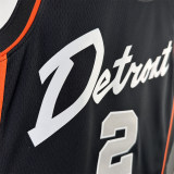 Mens Detroit Pistons Nike Black 2024 Swingman Jersey - City Edition