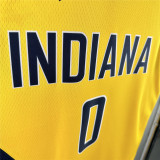 Mens Indiana Pacers Jordan Yellow 2023/24 Swingman Jersey - Statement Edition