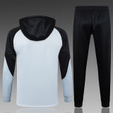 Kids Barcelona Hoodie Sweatshirt + Pants Suit Light Grey 2023/24