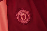 Mens Manchester United Hoodie Sweatshirt Burgundy 2023/24