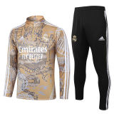 Mens Real Madrid Training Suit Gold Dragon 2023/24