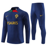 Mens Portugal Training Suit Royal Blue 2023/24