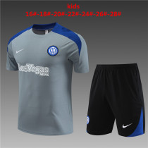 Kids Inter Milan Short Training Suit Grey 2024/25