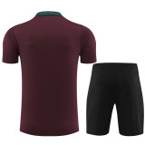 Mens PSG Short Training Suit Burgundy 2024/25