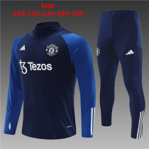 Kids Manchester United Training Suit Blue 2023/24