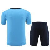 Mens Chelsea Short Training Suit Light Blue 2024/25